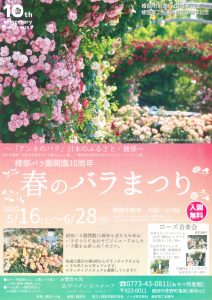 【開催中止】綾部バラ園開園10周年「春のバラまつり」