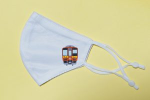 【森の京都QRトレイン公式グッズ】キッズマスク