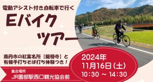 11/16(土) 電動アシスト付き自転車で行くEバイクツアー